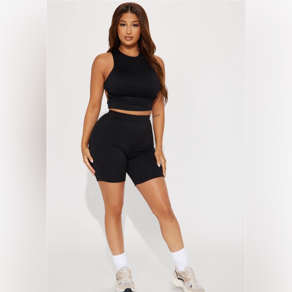 Black cotton gym set